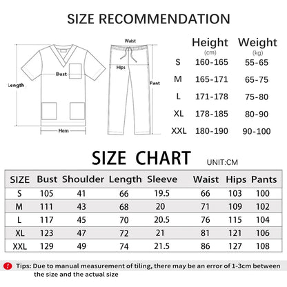 Surgical Uniforms Lab Workwear Clothes Nurse Scrubs Set Men Nurse Accessories Medical Uniform Surgical Dental Clinical Top Pants