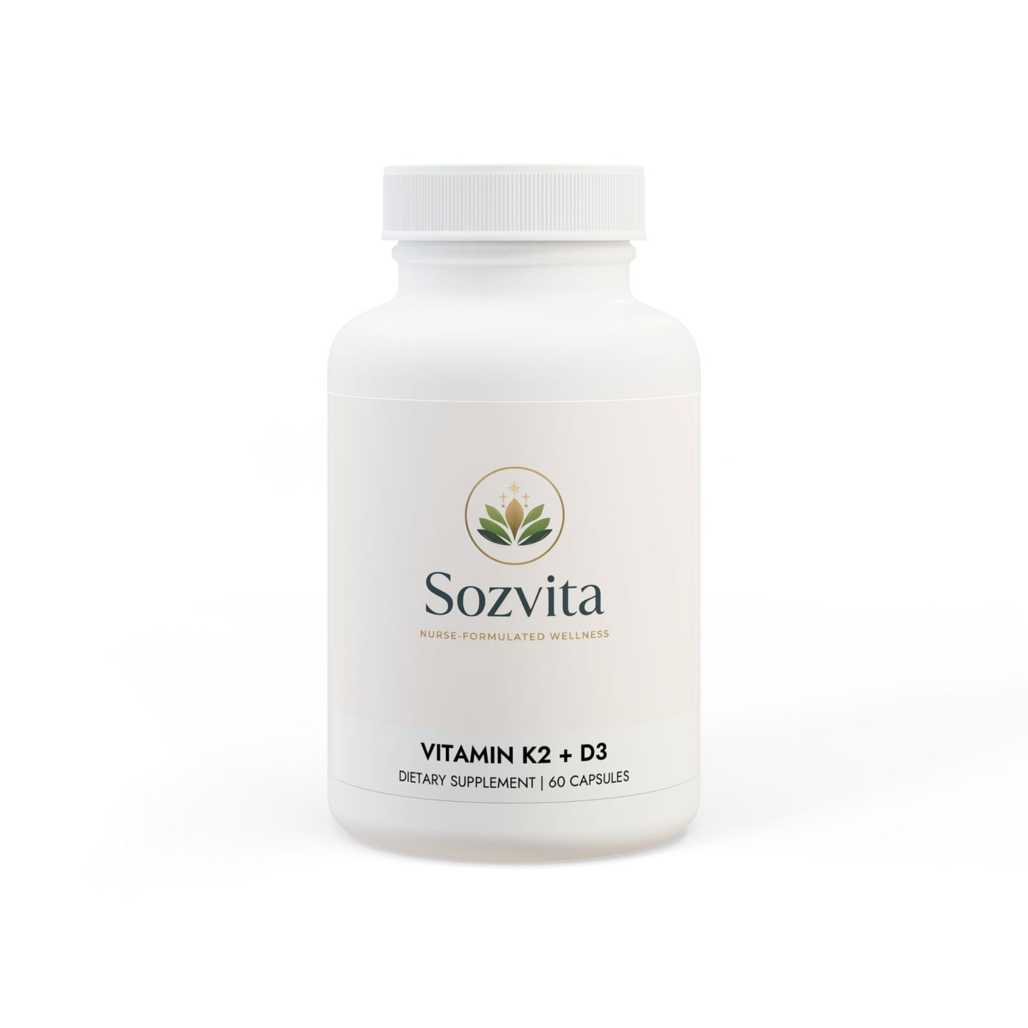Vitamin K2 + D3 Supplement (60 Capsules)