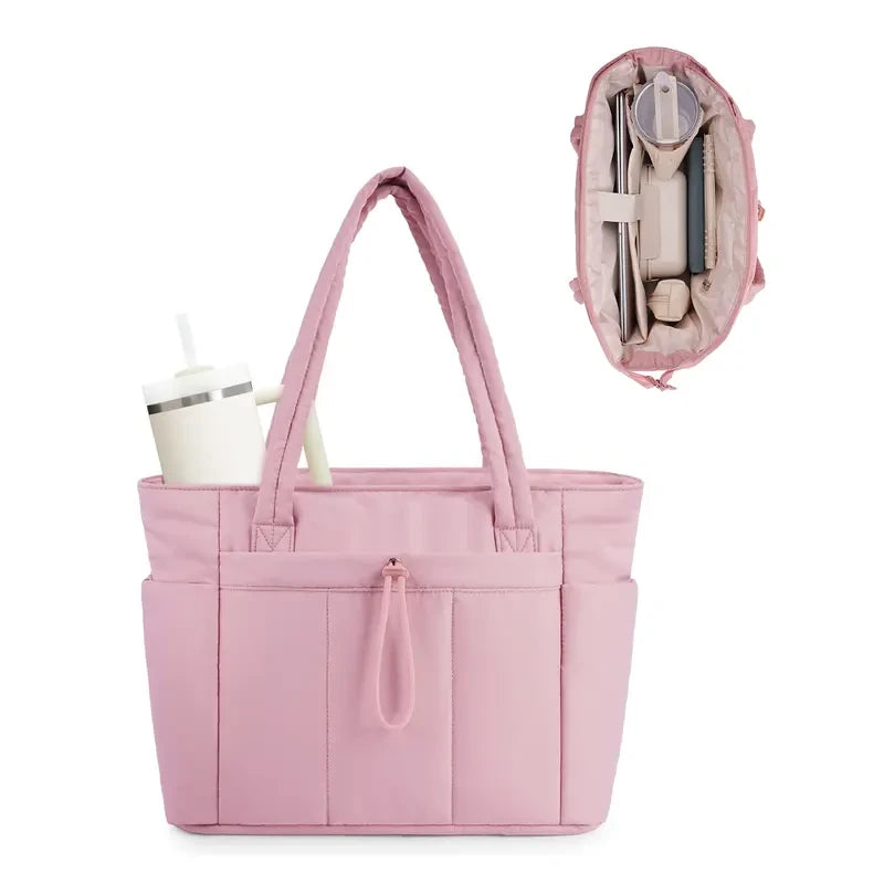 Quilted Puffer Tote Bag