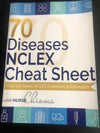 70 Diseases & Conditions NCLEX Cheat Sheet Book (100 Practice Questions) Color Edition + AUDIO COURSE