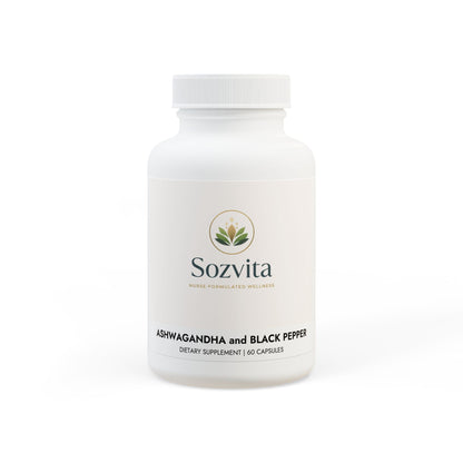 Ashwagandha and Black Pepper Supplement (60 capsules)