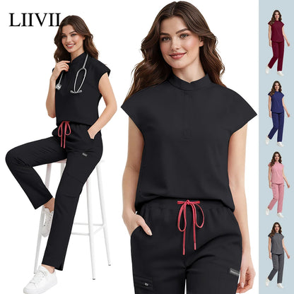 Medical Clothes Women Hospital Scrubs Set Operating Room Nursing Work Wear Doctor Nurse Surgical Accessories Dentistry Uniforms