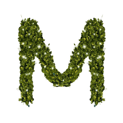 Green Garland with Warm White Lights |  99'X 8"