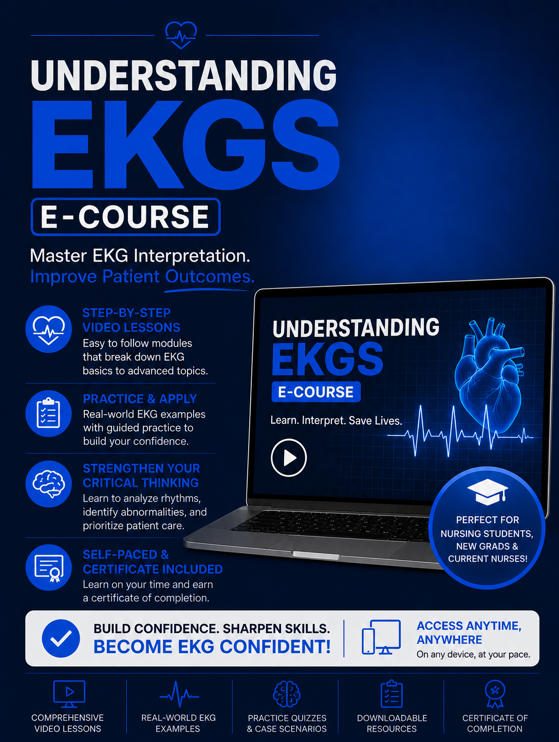 Understanding EKGs E-Course + Ebook- Immediate Download