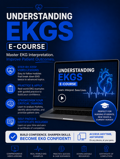 Understanding EKGs E-Course + Ebook- Immediate Download