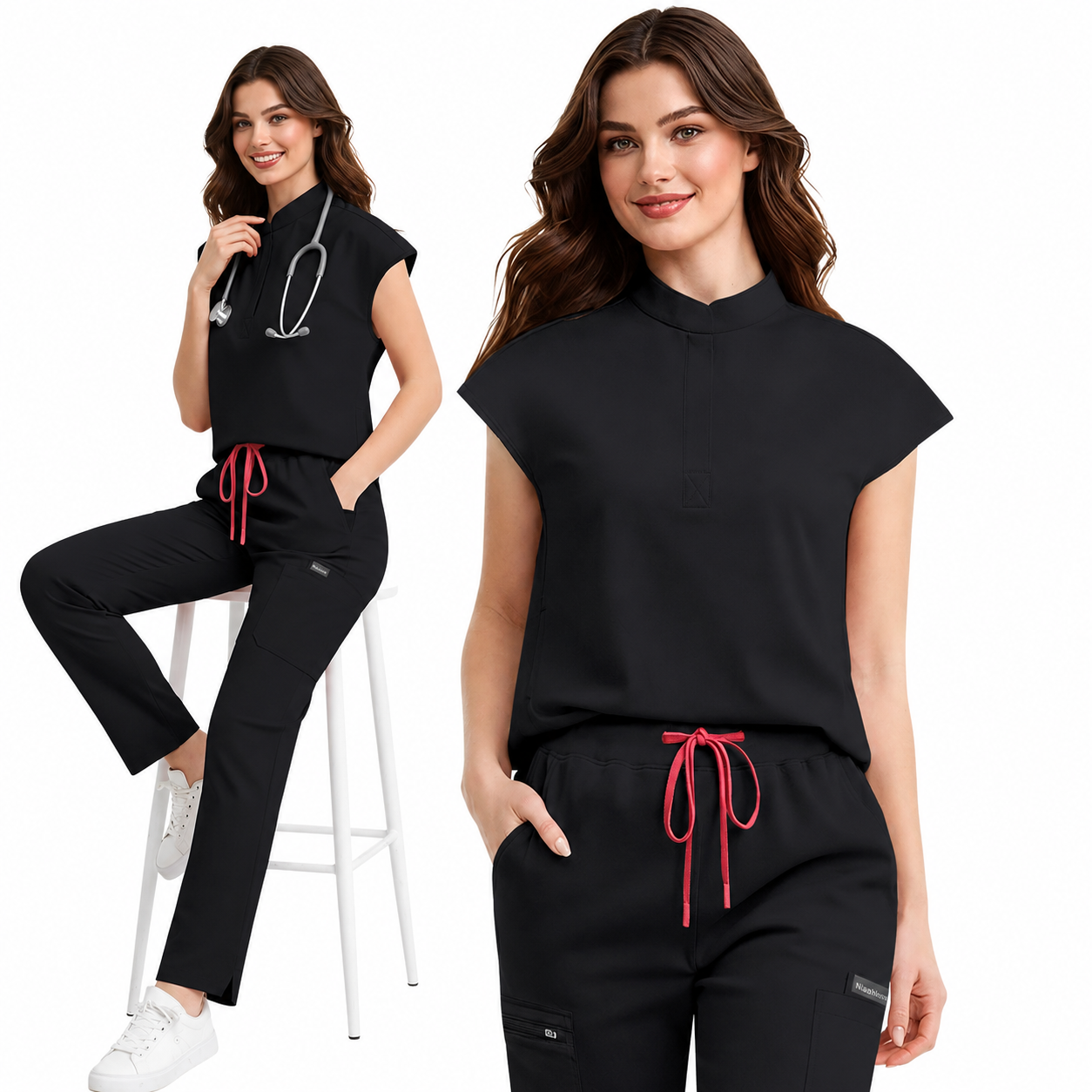 Medical Clothes Women Hospital Scrubs Set Operating Room Nursing Work Wear Doctor Nurse Surgical Accessories Dentistry Uniforms