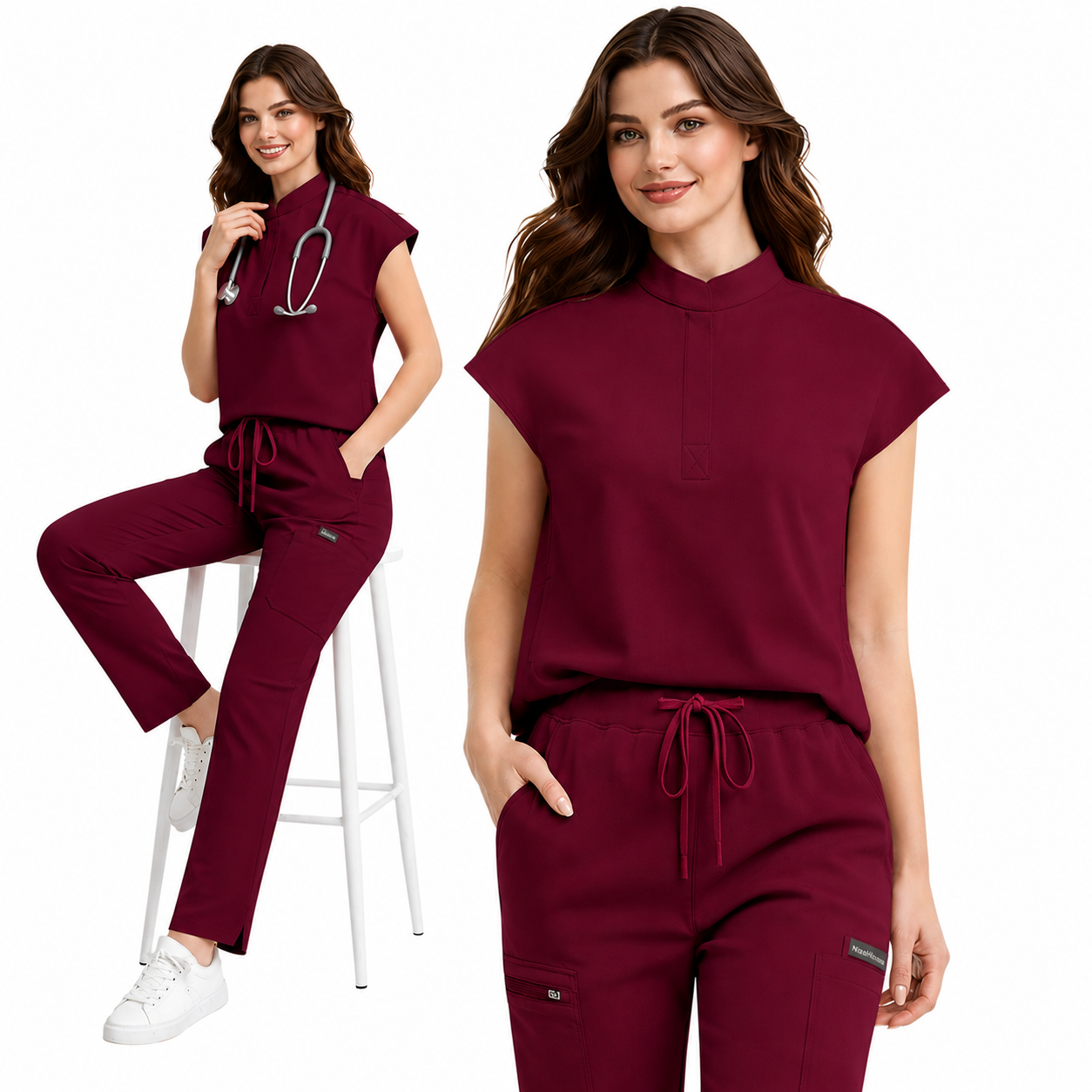 Medical Clothes Women Hospital Scrubs Set Operating Room Nursing Work Wear Doctor Nurse Surgical Accessories Dentistry Uniforms
