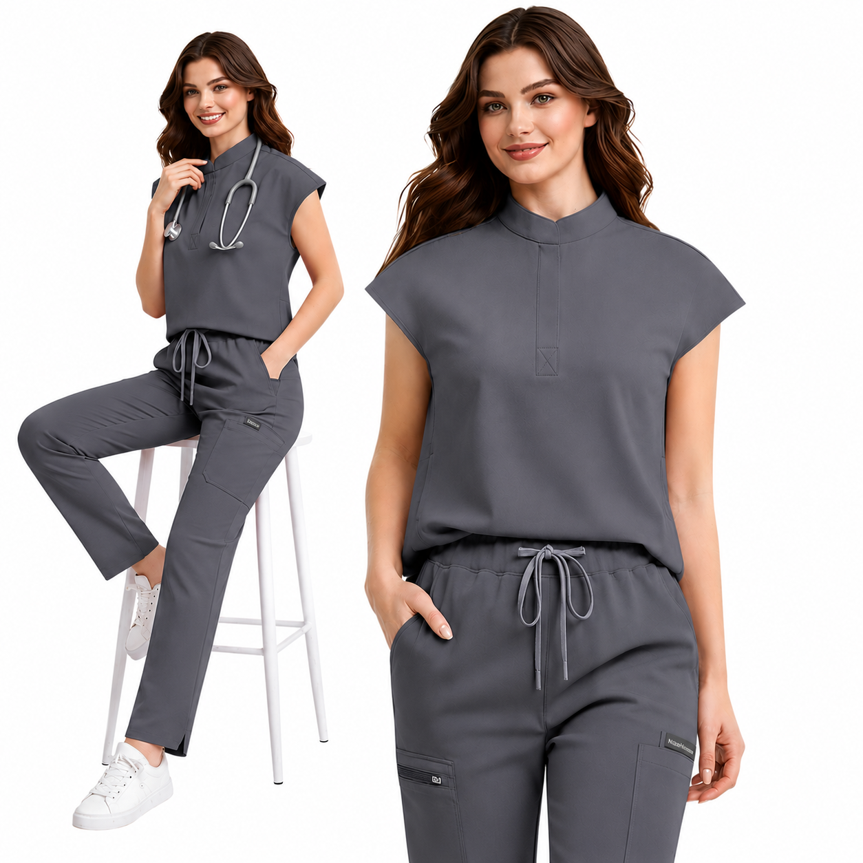 Medical Clothes Women Hospital Scrubs Set Operating Room Nursing Work Wear Doctor Nurse Surgical Accessories Dentistry Uniforms