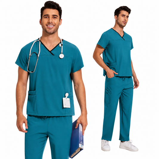 Surgical Uniforms Lab Workwear Clothes Nurse Scrubs Set Men Nurse Accessories Medical Uniform Surgical Dental Clinical Top Pants