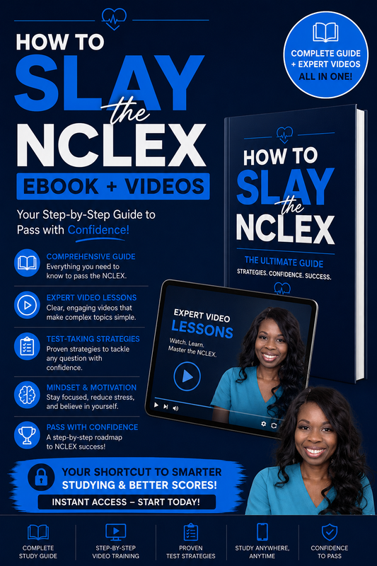 Repeat Test Taker- How To Slay The NCLEX- Ebook + Videos