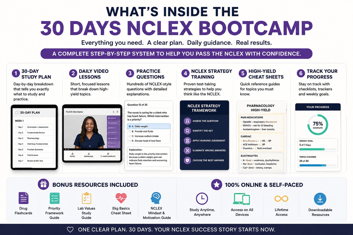 30 Days NCLEX Bootcamp (Course) - Immediate Download