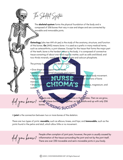 Anatomy & Physiology Student Handbook + Course