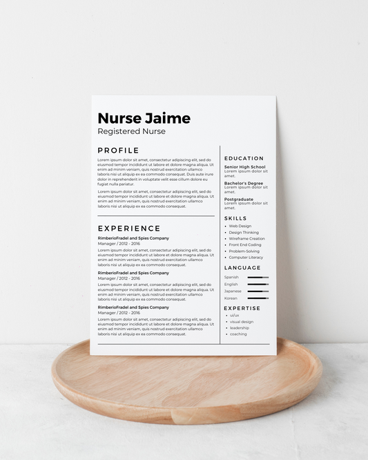 Nurse Resume Template Bundle Package