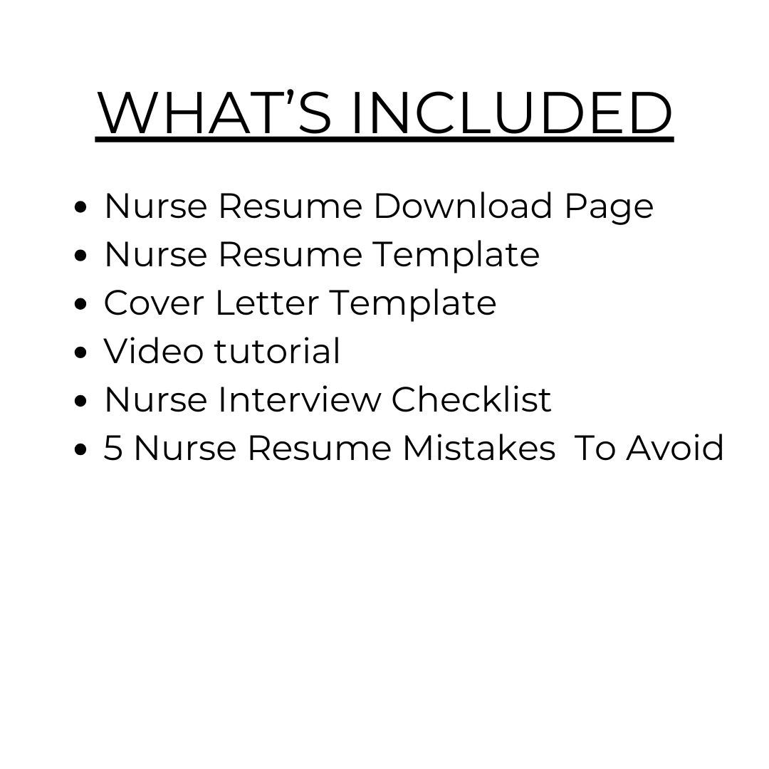 Nurse Resume Template Bundle Package